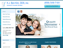 Tablet Screenshot of benkimdds.com